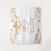 パンプキンフローラ秋インラブ婚約パーティ タペストリー (正面)