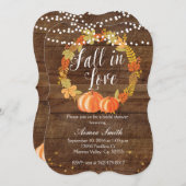 パンプキンブライダルシャワー招待状 招待状 (正面/裏面)