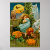 パンプキンブラックキャットウィッチピエロフクロウカエルこうもり ポスター (正面)