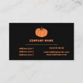 パンプキンブラックビジネスカード 名刺 (正面)