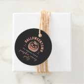 パンプキンブラックモダンオレンジハローウィンパーティ フェイバータグ (インサイチュ)