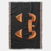 パンプキンブランケットおもしろいハロウィーンブランケットデコール スローブランケット (正面縦)