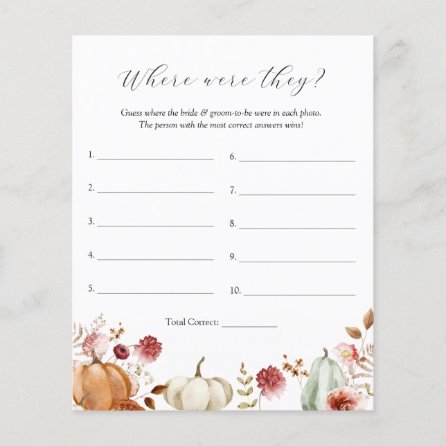 パンプキンブルゴーニュフローラどこで彼らはゲーム (正面)