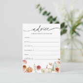 パンプキンブルゴーニュフローラベビーアドバイスカード 招待状 (スタンド正面)