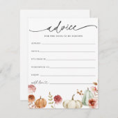 パンプキンブルゴーニュフローラベビーアドバイスカード 招待状 (正面/裏面)