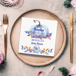 パンプキンブルーの男の子の赤ちゃんシャワー スタンダードカクテルナプキン