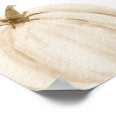 パンプキンブルーギンガムベビーシャワーウェルカム ポスター (角)