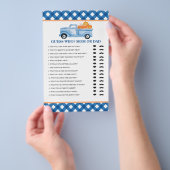 パンプキンブルートラックベビー推測誰が赤ちゃんシャワーゲーム チラシ (ハンドル)