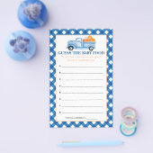 パンプキンブルートラック推測ベビー食品シャワーゲーム チラシ (シングル)