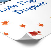 パンプキンブルートラック深夜おむつサインのポスター ポスター (角)