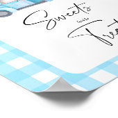 パンプキンブルートラック – スイーツとお菓子ベビーシャワー ポスター (角)