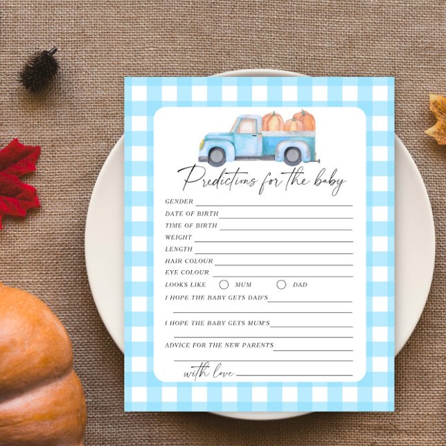 パンプキンブルートラック – ベビー予測とアドバイス (クリエイターアップロード済み)