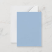 パンプキンブルーフローラベビーシャワーありがとう ノートカード (裏面)