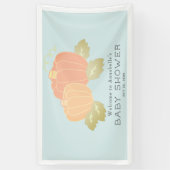 パンプキンブルーボーイベビーシャワーへようこそ 横断幕 (縦)