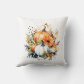 パンプキンブーケキュートファームハウスオータムデコール クッション (裏面)