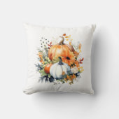 パンプキンブーケキュートファームハウスオータムデコール クッション (正面)
