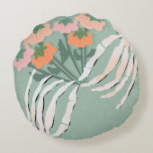 パンプキンブーケ付きスケルトン ラウンドクッション (裏面)