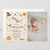 パンプキンブー1st誕生日招待状 | ヘイ・ブー・ホール 招待状 (正面/裏面)