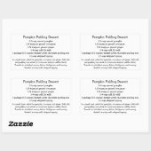 パンプキンプリンのデザートシール 長方形シール (シート)