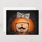 パンプキンヘアの猫 インビテーションポストカード (正面/裏面)