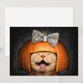 パンプキンヘアの猫 招待状 (正面/裏面)