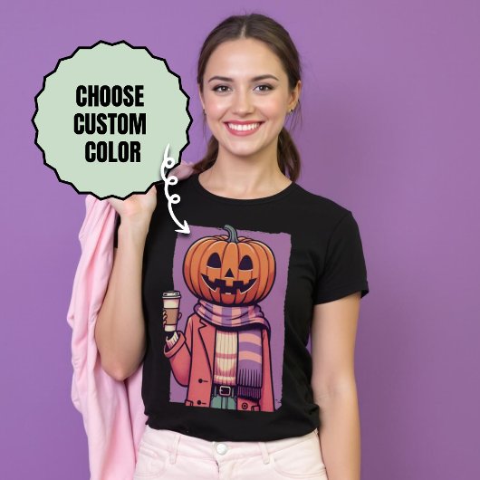 パンプキンヘッドコーヒーパステルゴシックハロウィーン Tシャツ