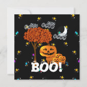パンプキンヘッドハローウィンパーティ招待状 招待状 (裏面)