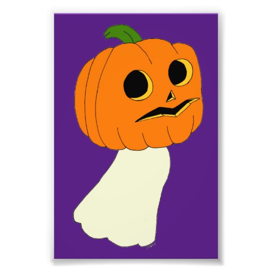 パンプキンヘッド幽霊 フォトプリント            (正面)