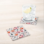 パンプキンヘロウィーンの招待 スクエアペーパーコースター (インサイチュ)