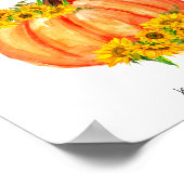 パンプキンベイビーシャワーのゲストブック ポスター (角)