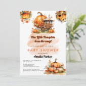 パンプキンベイビーシャワーの招待状 招待状 (スタンド正面)