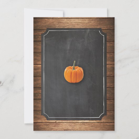 パンプキンベイビーシャワーイットズボーイツインズパーティー招待状 招待状 (裏面)