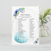 パンプキンベイビーシャワーベイビーキャンディーゲーム | ブルー 招待状 (スタンド正面)