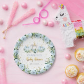 パンプキンベイビーシャワーボーイ素朴秋パンプキン ペーパープレート (パーティー)