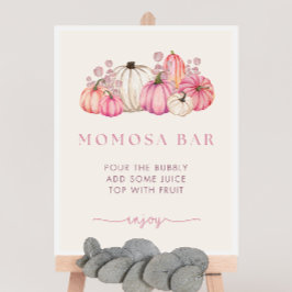 パンプキンベイビーシャワーマモサバーの看板 ポスター