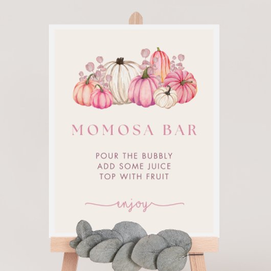 パンプキンベイビーシャワーマモサバーの看板 ポスター