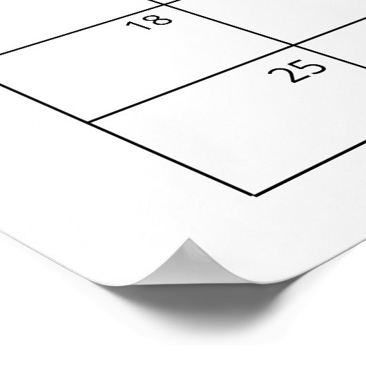 パンプキンベイビーシャワー出産予定日予想カレンダー ポスター (角)