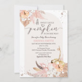 パンプキンベイビーシャワー招待状ボホガール 招待状 (正面)