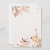 パンプキンベイビーシャワー招待状 ボホガール 招待状 (裏面)