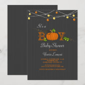 パンプキンベイビーシャワー招待状 招待状 (正面/裏面)