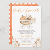 パンプキンベビーカーフローラベビー散布機 招待状 (正面/裏面)