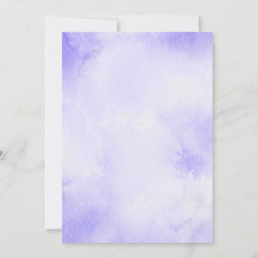 パンプキンベビーガールシャワーパープルエレガントフローラ 招待状 (裏面)