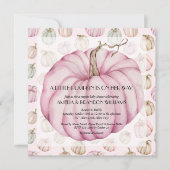 パンプキンベビーガールシャワー招待状 招待状 (正面)