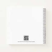 パンプキンベビーシャワーオレンジホワイトゲストブック ノートブック (裏面)