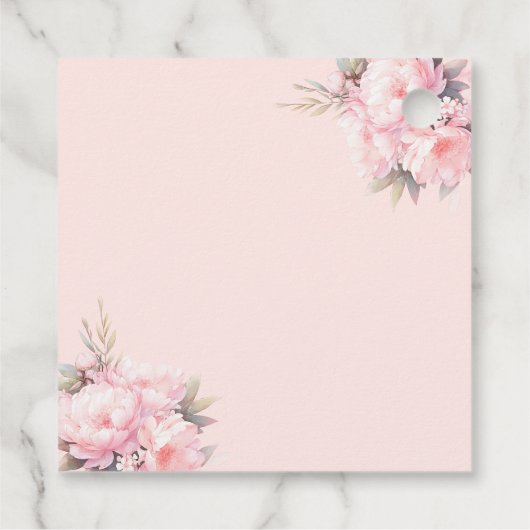 パンプキンベビーシャワーガールピンクフローラ秋秋 フェイバータグ (裏面)