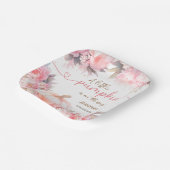 パンプキンベビーシャワーガールピンクフローラ秋秋 ペーパープレート (傾斜あり)