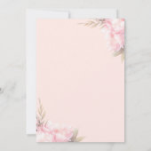 パンプキンベビーシャワーガールピンクフローラ秋秋 招待状 (裏面)