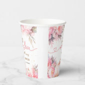 パンプキンベビーシャワーガールピンクフローラ秋秋 紙コップ (右)