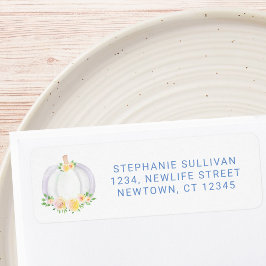 パンプキンベビーシャワー差出人住所 ラベル