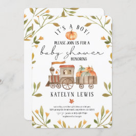 パンプキンベビーシャワー招待状付き 招待状